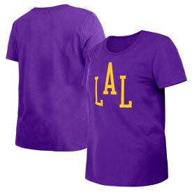 【送料無料】 ニューエラ レディース Tシャツ トップス Los Angeles Lakers New Era Women's 2023/24 City Edition TShirt Purple