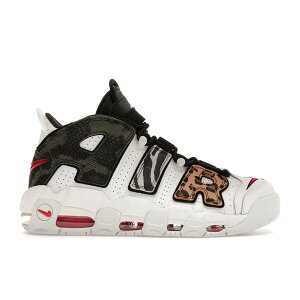 Nike �i�C�L �����Y �X�j�[�J�[ �yNike Air More Uptempo 96 Animal Instinct�z �T�C�Y US_M_4 Summit White/Black/White/University Red