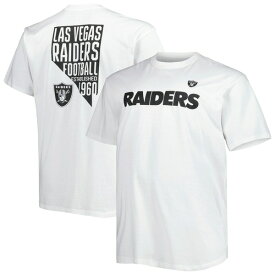 ファナティクス メンズ Tシャツ トップス Las Vegas Raiders Fanatics Big & Tall Hometown Collection Hot Shot TShirt White