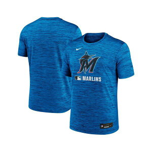 �i�C�L �����Y T�V���c �g�b�v�X Men's Blue Miami Marlins Authentic Collection Velocity Performance Practice T-Shirt Blue