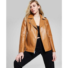 ゲス レディース ジャケット＆ブルゾン アウター Women's Oversized Faux-Leather Moto Jacket, Created for Macy's Honey