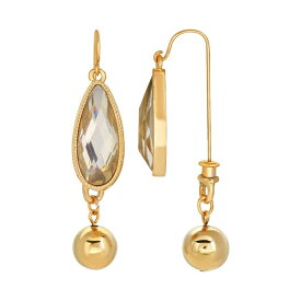 2028 レディース ピアス＆イヤリング アクセサリー Women's Teardrop Front Back Earrings Beige