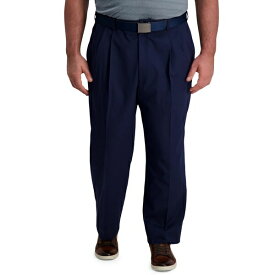 ハガール メンズ カジュアルパンツ ボトムス Big & Tall Cool Right Performance Flex Classic Fit Pleated Pant Navy