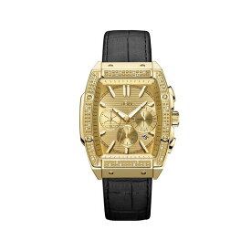 ジェイビーダブリュー メンズ 腕時計 アクセサリー Men's Echelon Diamond (1/4 ct. t.w.) Watch in 18k Gold-plated Stainless Steel 41mm Black