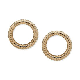 ダナ キャラン ニューヨーク レディース ネックレス・チョーカー・ペンダントトップ アクセサリー Gold-Tone Snake Chain Open Circle Earrings Gold