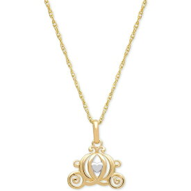 ディズニー メンズ ネックレス・チョーカー アクセサリー Children's Carriage 15" Pendant Necklace in 14k Gold Yellow Gold