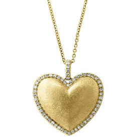 エフィー コレクション メンズ ネックレス・チョーカー アクセサリー EFFY&reg; Diamond Heart 18" Pendant Necklace (1/4 ct. t.w.) in 14k Gold Yellow Gold