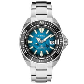 セイコー メンズ 腕時計 アクセサリー Men's Automatic Prospex Manta Ray Diver Stainless Steel Watch 44mm, A Special Edition Blue