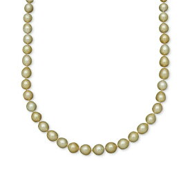 ベル ドゥ メール レディース ネックレス・チョーカー・ペンダントトップ アクセサリー Pearl Necklace, 14k Gold Golden South Sea Pearl Oval Strand (10-12mm) No Color