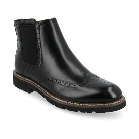 ヴァンセ カンパニー メンズ スリッポン・ローファー シューズ Men's Hogan Tru Comfort Foam Wingtip Slip-On Chelsea Boots Black