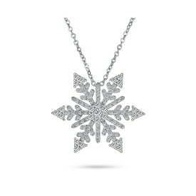 ブリング レディース ネックレス・チョーカー・ペンダントトップ アクセサリー Winter Holiday Party Christmas Dangle Snowflake Pendant Necklace for Women Teen Rhodium Plated Silver tone