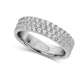 アラベッラ メンズ リング アクセサリー Cubic Zirconia Pav&eacute; Band Silver