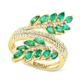エフィー コレクション メンズ リング アクセサリー EFFY&reg; Emerald (1-1/2 ct. t.w.) & Diamond (1/3 ct. t.w.) Vine Ring in 14k Gold Emerald