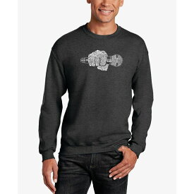 エルエーポップアート メンズ パーカー・スウェットシャツ アウター Men's 90's Rappers Word Art Crewneck Sweatshirt Dark Gray