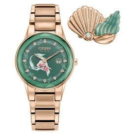 シチズン レディース 腕時計 アクセサリー Eco-Drive Women's Disney Princess Ariel Rose Gold-Tone Stainless Steel Bracelet Watch 30mm Gift Set Rose Gold-tone