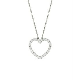 チャールズ アンド コルバード レディース ネックレス・チョーカー・ペンダントトップ アクセサリー Moissanite Heart Pendant 3/8 ct. t.w. Diamond Equivalent in 14k White Gold White Gold