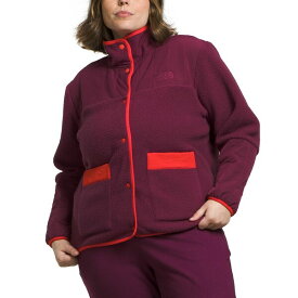 ノースフェイス メンズ ジャケット＆ブルゾン アウター Plus Size Cragmont Snap-Front Fleece Jacket Boysenberry/fiery Red