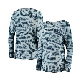 ニューエラ レディース Tシャツ トップス Women's Navy New York Yankees Tie-Dye Long Sleeve T-shirt Navy