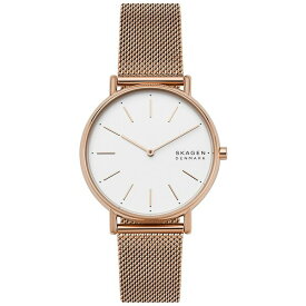 スカーゲン レディース 腕時計 アクセサリー Women's Signatur Rose Gold-Tone Stainless Steel Mesh Bracelet Watch 38mm Rose Gold