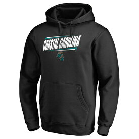 ファナティクス メンズ パーカー・スウェットシャツ アウター Coastal Carolina Chanticleers Double Bar Pullover Hoodie Black