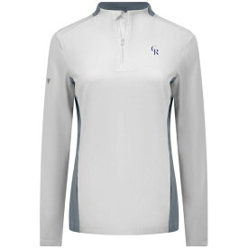 レベルウェア レディース ジャケット＆ブルゾン アウター Colorado Rockies Levelwear Women's Moxie Insignia QuarterZip Pullover White