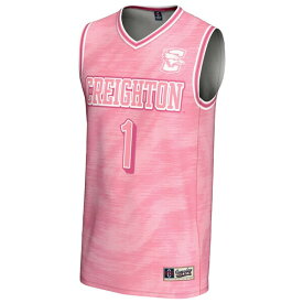 ゲームデイグレーツ メンズ ユニフォーム トップス #1 Creighton Bluejays GameDay Greats Unisex Lightweight Basketball Jersey Pink