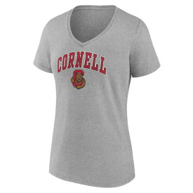 ファナティクス レディース Tシャツ トップス Cornell Big Red Fanatics Branded Women's Campus VNeck TShirt Gray