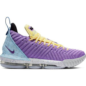 Nike �i�C�L �����Y �X�j�[�J�[ �yNike LeBron 16 Lakers Championships�z �T�C�Y US_10(28.0cm) Atomic Violet/Bicycle Yellow-Half Blue