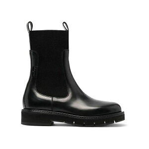 Ferragamo tFK fB[X Xj[J[ yFerragamo Cleated-Sole Leather Chelsea Boots Black (Women's)z TCY US_5.5(22.5cm) Black