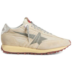 Golden Goose S[fO[X fB[X Xj[J[ yGolden Goose Marathon Beige Nylon Grey Star Red (Women's)z TCY US_6(23.0cm) Beige/Grey/Red