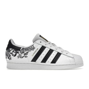adidas AfB_X fB[X Xj[J[ yadidas Superstar Black Floral (Women's)z TCY US_5(22.0cm) Cloud White / Core Black / Gold Metallic