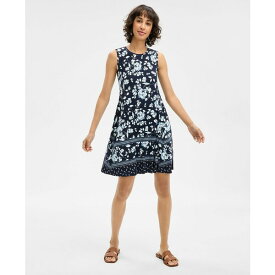 スタイルアンドコー レディース ワンピース トップス Women's Printed Sleeveless Flip-Flop Dress, Exclusively at Macy's Alice Blue