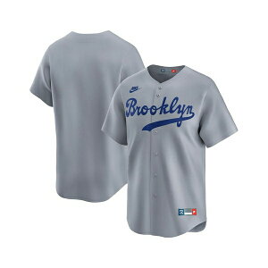 �i�C�L �����Y �V���c �g�b�v�X Men's White Brooklyn Dodgers Throwback Cooperstown Collection Limited Jersey Gray