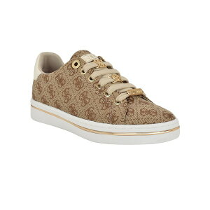 QX fB[X Xj[J[ V[Y Women's Stasey Charms Lace-Up Sneaker Brown Logo
