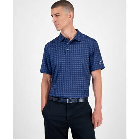 PGAツアー メンズ シャツ トップス Men's All-Over Geometrical Polo Shirt Peacoat