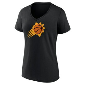 ファナティクス レディース Tシャツ トップス Phoenix Suns Fanatics Branded Women's Primary Logo VNeck TShirt Black