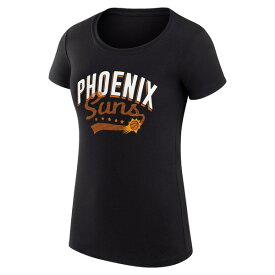 カールバンクス レディース Tシャツ トップス Phoenix Suns GIII 4Her by Carl Banks Women's Filigree Logo Fitted T Shirt???Black