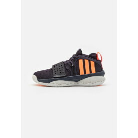 アディダス レディース フィットネス スポーツ DAME 8 EXTPLY UNISEX - Basketball shoes - aurora black/signal orange/dash grey