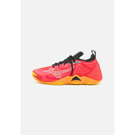 ミズノ メンズ バスケットボール スポーツ WAVE MOMENTUM 3 - Volleyball shoes - radiant red/white/carrot curl
