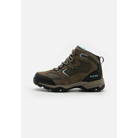 ハイテック レディース フィットネス スポーツ STORM WP WOMENS - Hiking shoes - brown/light taupe/ice blue