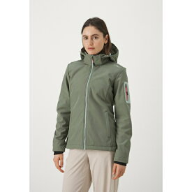 シーエムピー レディース フィットネス スポーツ WOMAN JACKET ZIP HOOD - Soft shell jacket - salvia