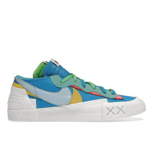 Nike �i�C�L �����Y �X�j�[�J�[ �yNike Blazer Low sacai KAWS Neptune Blue�z �T�C�Y US_9(27.0cm) Neptune Blue/Light Blue-Pink-Yellow