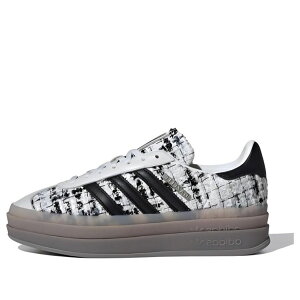 adidas �A�f�B�_�X ���f�B�[�X �X�j�[�J�[ White/Black/Gum �y(WMNS) adidas Gazelle Bold 'Tweed White Gum' JP5673�z �T�C�Y US_7.5(24.5cm)