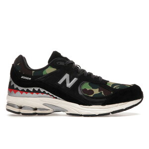 New Balance �j���[�o�����X �����Y �X�j�[�J�[ �yNew Balance 2002R BAPE Black�z �T�C�Y US_5.5(23.5cm) Black/Green Camo