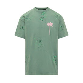 パーム・エンジェルス メンズ Tシャツ トップス Pxp Painted T-shirt Green Pink