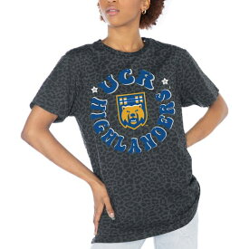 ゲームデイ レディース Tシャツ トップス UC Riverside Highlanders Gameday Couture Women's Victory Lap Leopard Standard Fit TShirt Charcoal