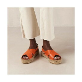 アロハス レディース サンダル シューズ Women's Crossed Corn Leather Sandals Pomelo orange