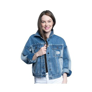 J[oNX fB[X WPbgu] AE^[ Women's Philadelphia Flyers Buzzer Beater Button-Up Denim Jacket Light Blue