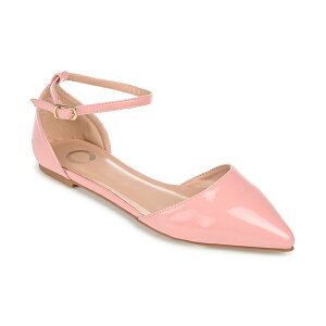 W[j[RNV fB[X IbNXtH[h V[Y Women's Reba Ankle Strap Pointed Toe Flats Pink