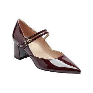 �o���h���[�m ���f�B�[�X �q�[�� �V���[�Y Women's Smith Mary Jane Block Heel Pumps Burgundy Patent